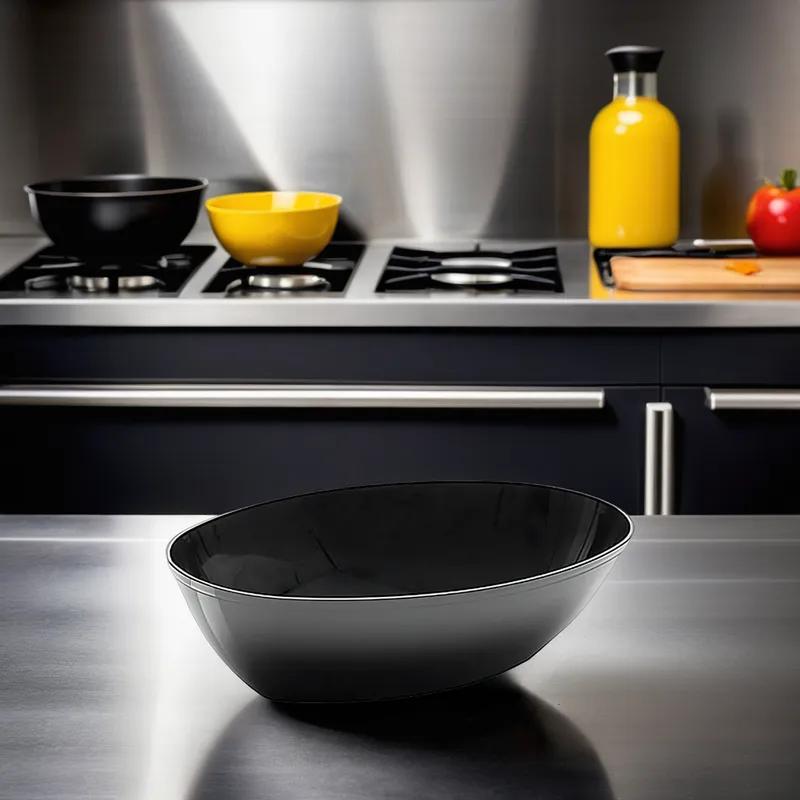 WNA CaterLine® Luau Bowl 64 OZ PS Black Oval 50/Case