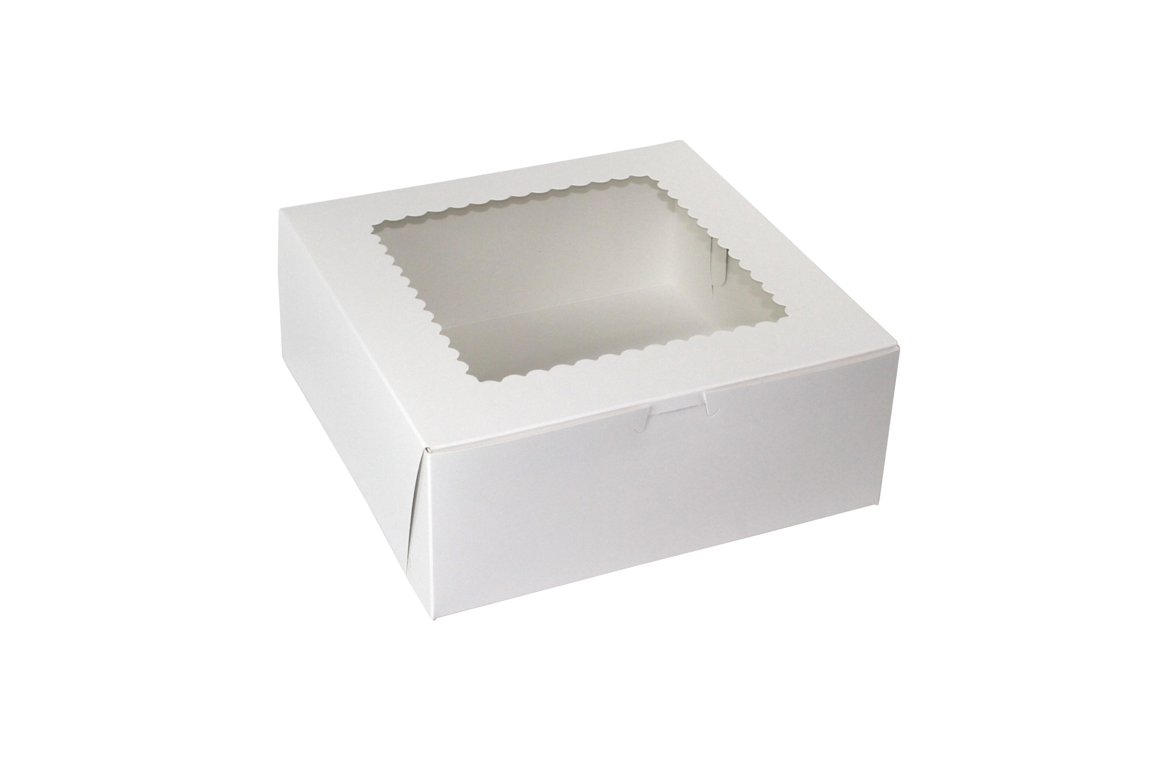 Cupcake Box 10X10X4 IN 6 Compartment Paperboard White With Window 100/Bundle