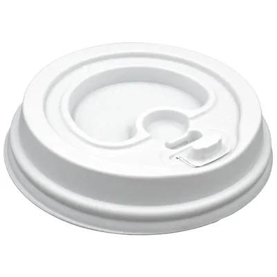 Lid Dome PS White For 10-20 OZ Hot Cup With Hole Lock Tab Tear Tab 1200/Case
