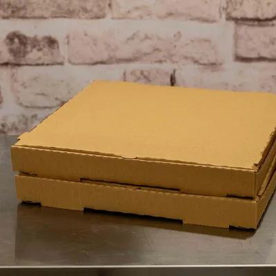 Pizza Box 12 IN Corrugated Cardboard Kraft Fluted B-Flute 50/Bundle