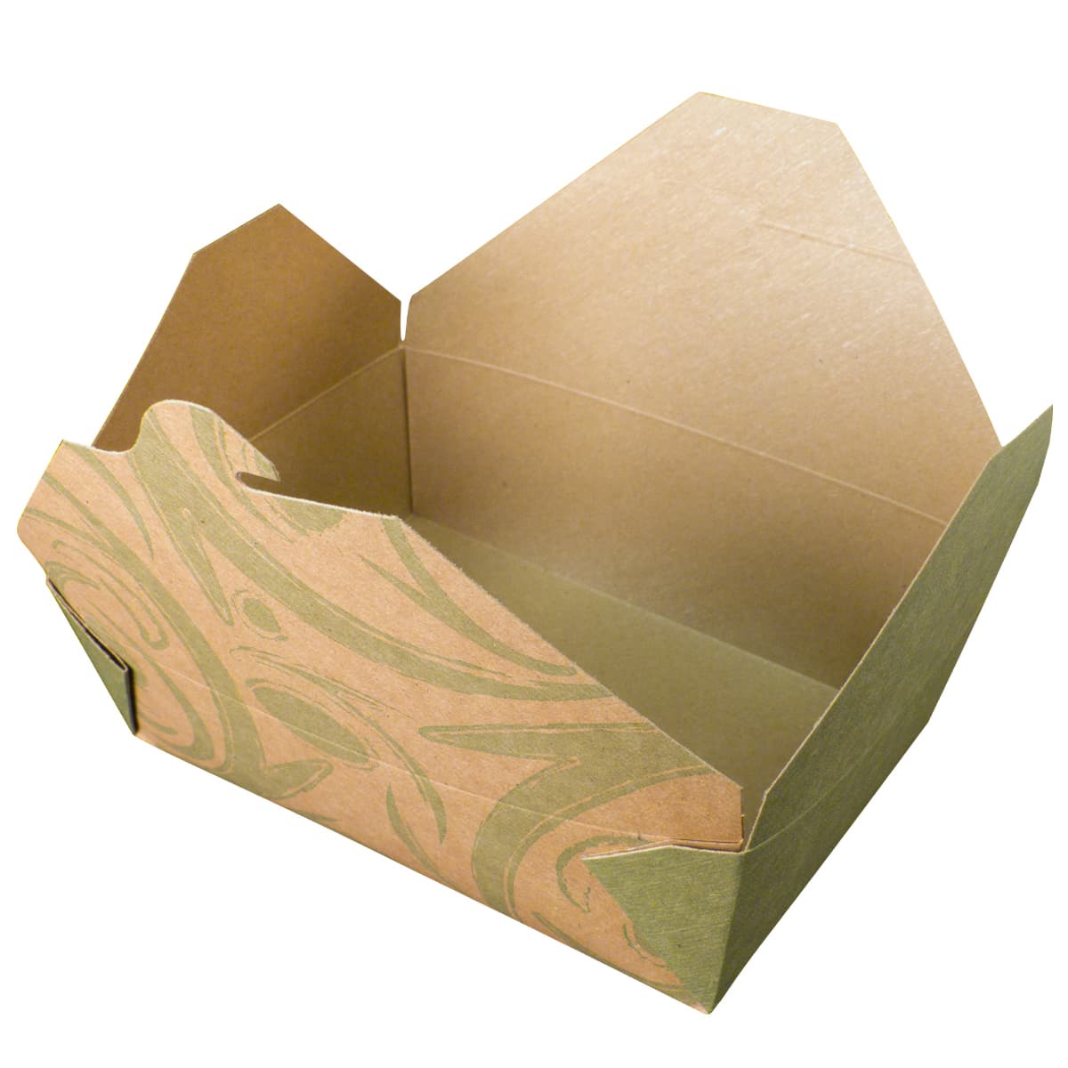Bio-Plus Earth® Take-Out Box Fold-Top Kraft Green Sonoma 200/Case