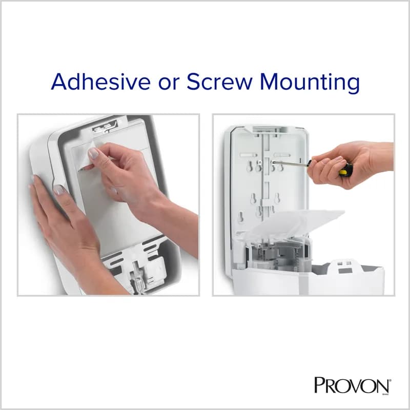 PROVON® FMX-20 Hand Soap Dispenser Foam 2000 mL 11.66X6.5X4.68 IN White Gray ABS Push Style Wall Mount 6/Each