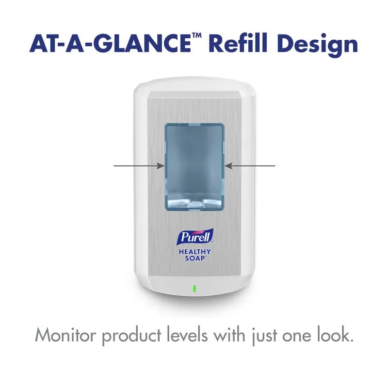 Purell® CS8 Soap Dispenser 1200 mL 3.93X5.79X10.31 IN White Touchless Surface Mount 1/Each