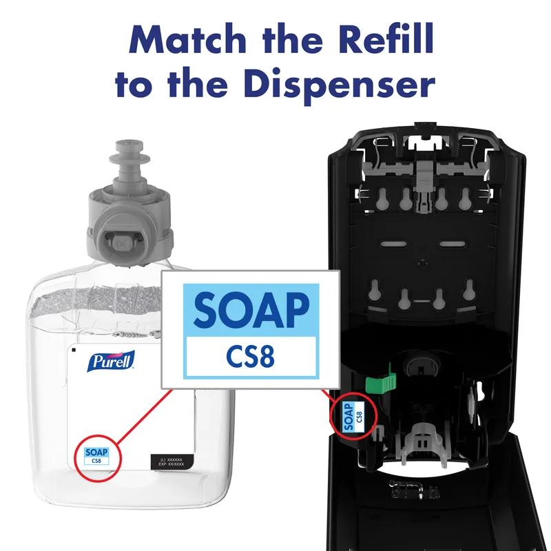 Purell® CS8 Soap Dispenser 1200 mL 3.93X5.79X10.31 IN White Touchless Surface Mount 1/Each