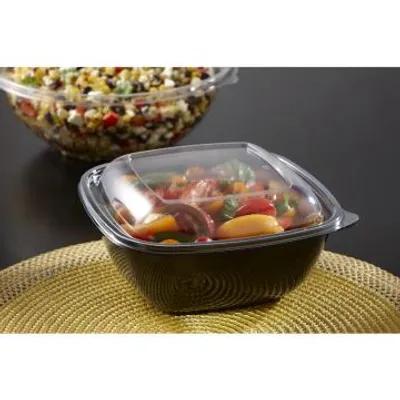 Lid 9X9X1.25 IN PET Clear Square For 32-48-64 OZ Bowl 150/Case