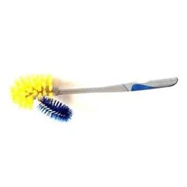 Toilet Bowl Brush Synthetic Fiber Yellow Blue 1/Each