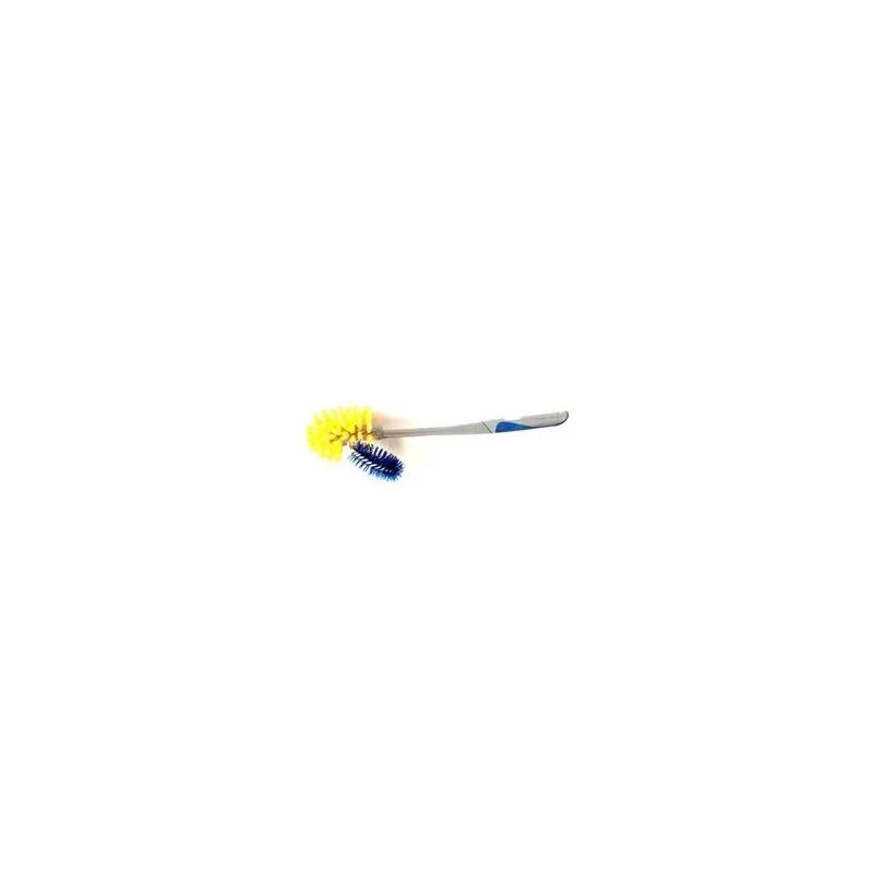 Toilet Bowl Brush Synthetic Fiber Yellow Blue 1/Each