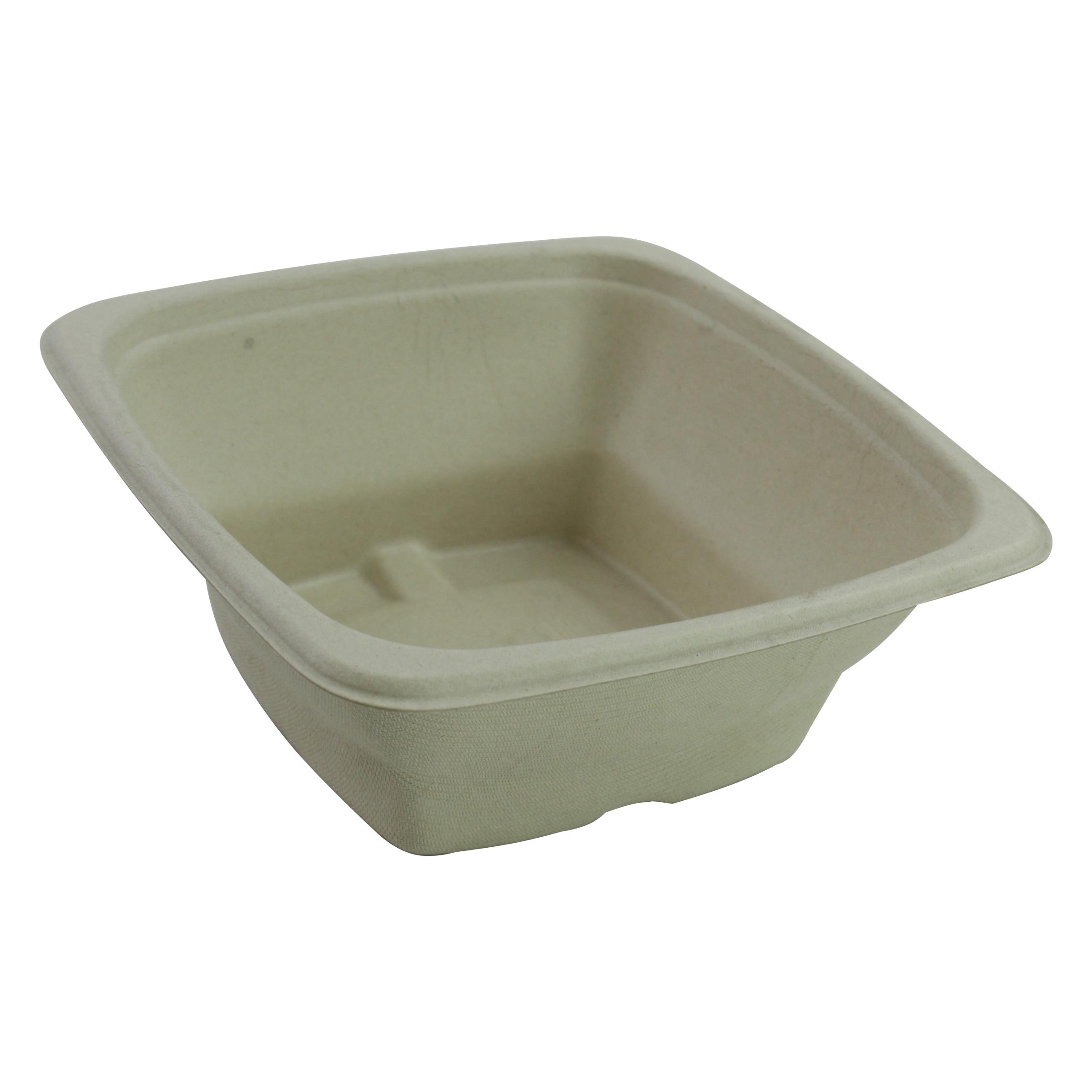 Bowl 32 OZ Pulp Fiber Kraft Square 300/Case