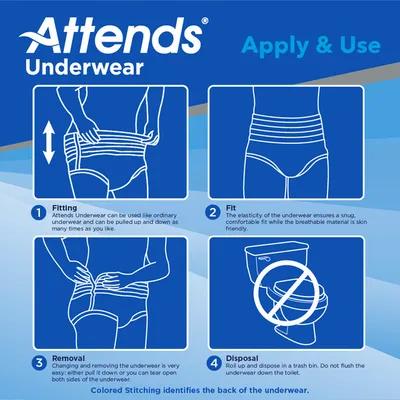 Attends® Underwear Medium (MED) Pull Up 80/Case