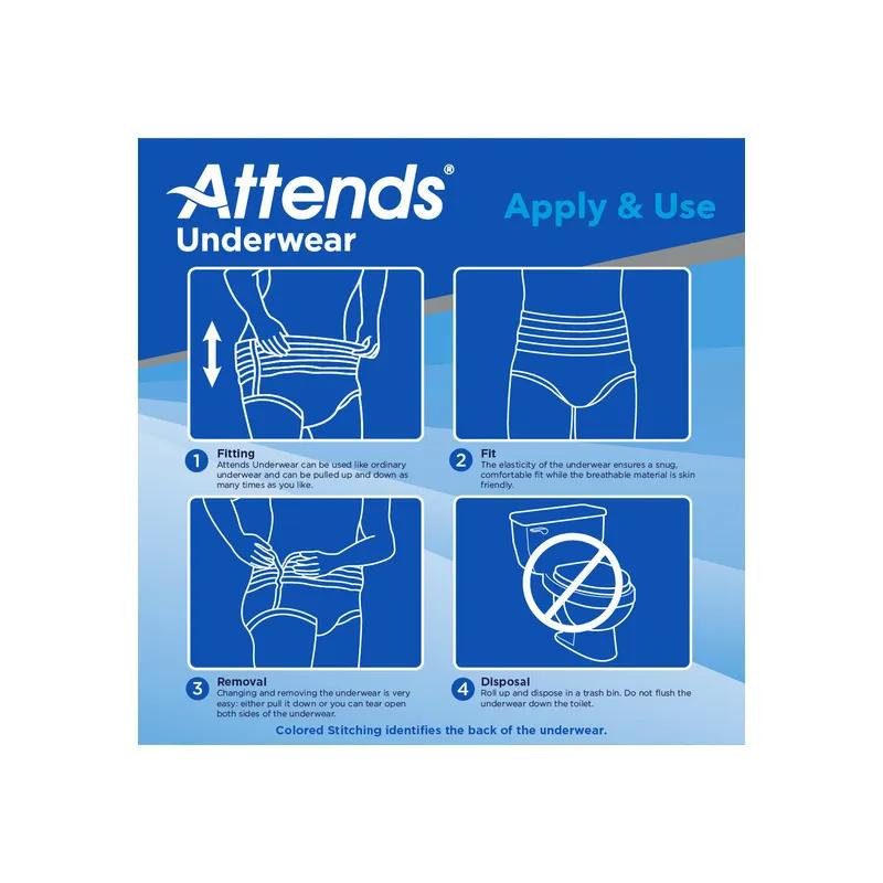 Attends® Underwear Medium (MED) Pull Up 80/Case