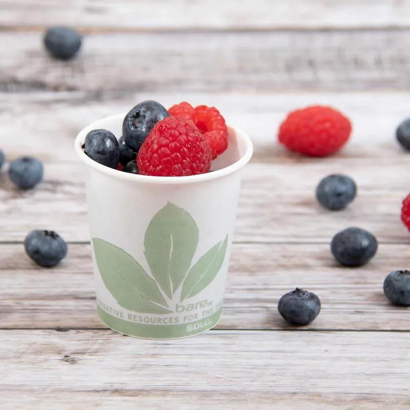 Solo® Cold Cup 3 OZ Treated Paper Multicolor Bare® Stock Print 100 Count/Pack 50 Packs/Case 5000 Count/Case