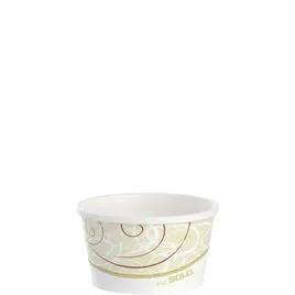 Solo® Flexstyle® Food Container Base & Lid Combo With Flat Lid 8 OZ DSP Symphony® Stock Print Squat 25 Count/Pack 20 Packs/Case