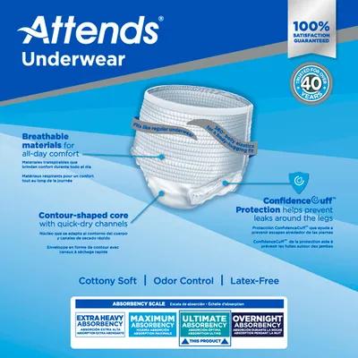 Attends® Underwear Large (LG) Pull Up 4/Case