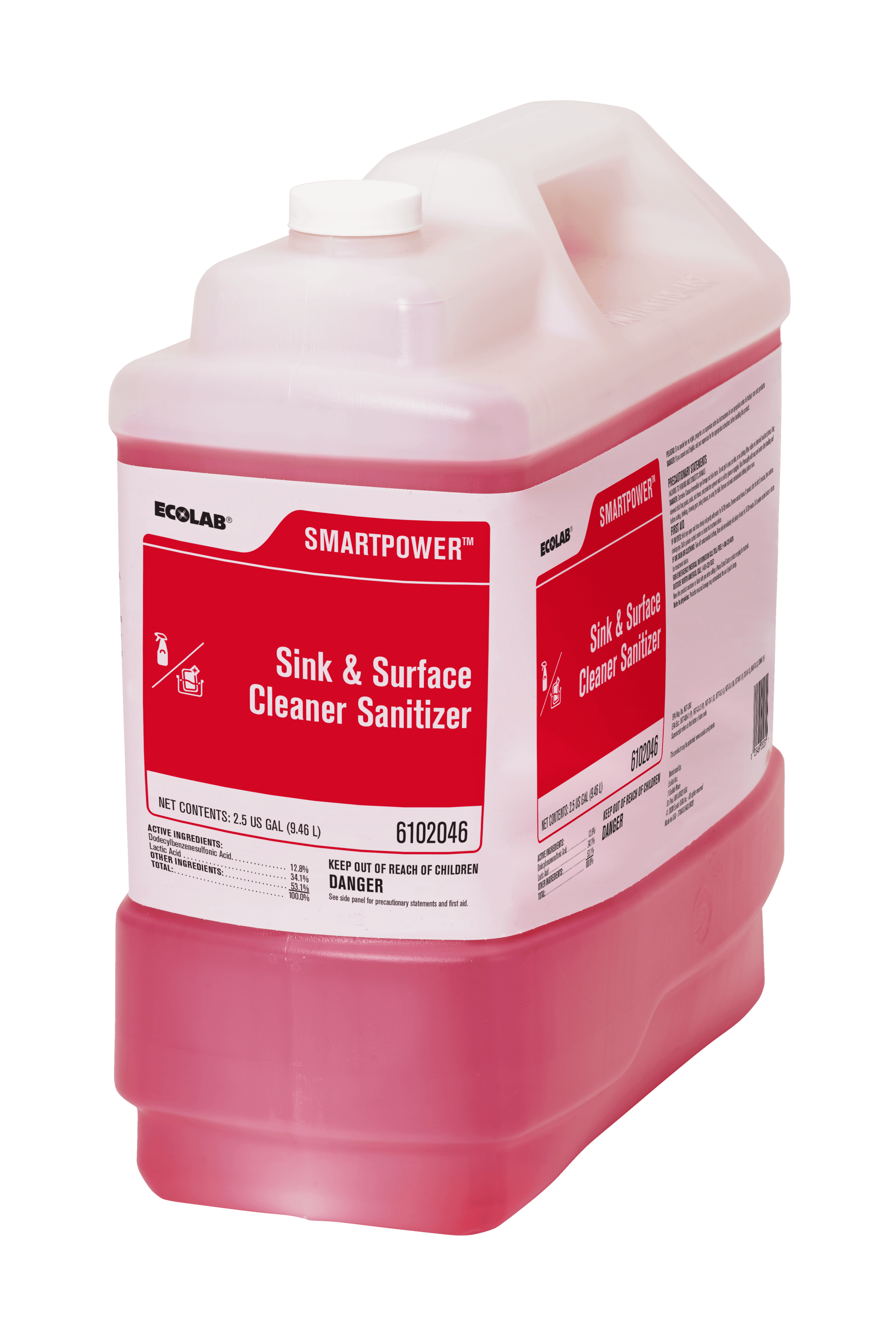 SmartPower Cleaner & Sanitizer 2.5 GAL Sink Multi Surface Concentrate 1/Each