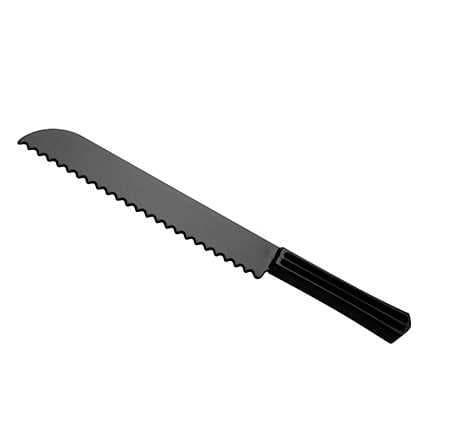 Knife 12 IN Plastic Black Serrated 48/Case