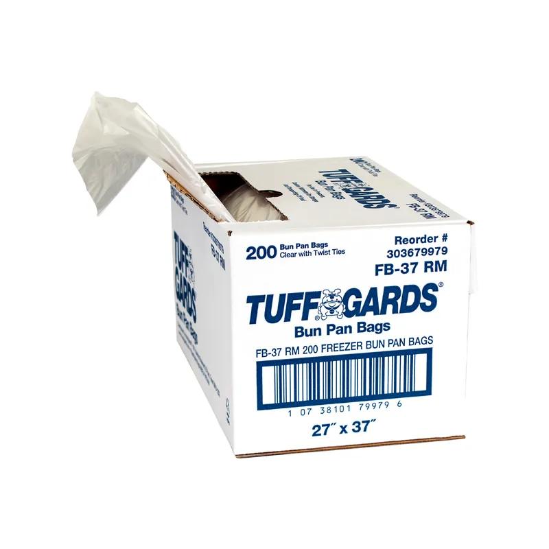 Tuffgards® Bun Pan Freezer Bag 27X37 IN 80 QT HDPE Clear With Ties 200/Case