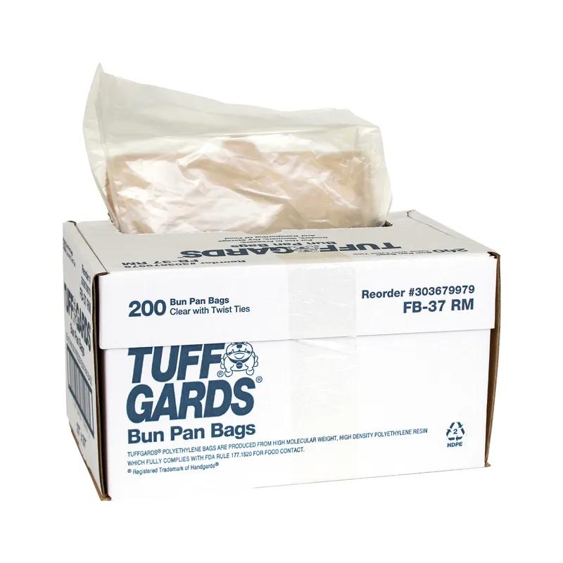 Tuffgards® Bun Pan Freezer Bag 27X37 IN 80 QT HDPE Clear With Ties 200/Case