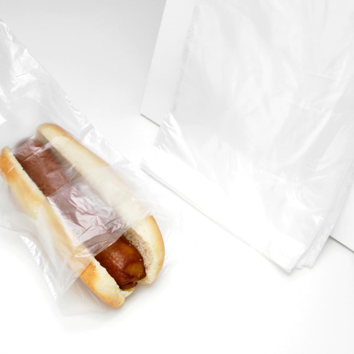 Hot Dog Bag 5.25X10 IN High-Density Polyethylene (HDPE) 0.5MIL Clear With Flip Top Closure Saddlepack 2000/Case