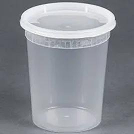Deli Container Base & Lid Combo 32 OZ PP Clear Round 240 Count/Pack 1 Packs/Case 240 Count/Case