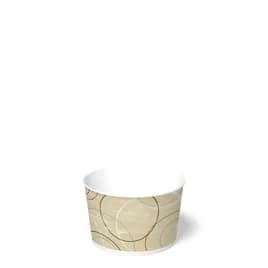 Food Container Base 8 OZ Paper Beige Champagne Round 1000/Case