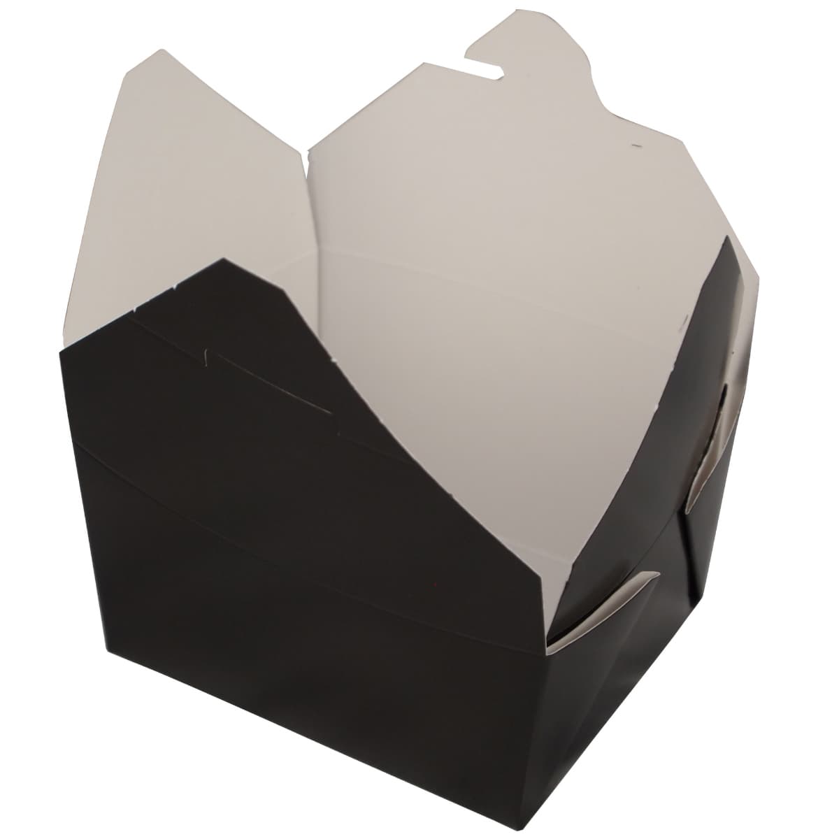 Bio-Pak® #1 Take-Out Box Fold-Top 5X5X2.5 IN Paper Black Square 450/Case