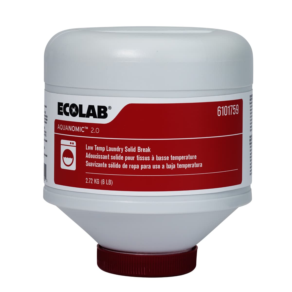 Aquanomic 2.0 Solid Break Laundry Detergent 6 LB Low Temperature Solid 2/Case