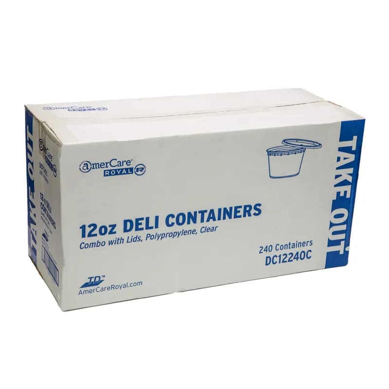 Deli Container Base & Lid Combo 12 OZ PP 240 Count/Pack 1 Packs/Case 240 Count/Case