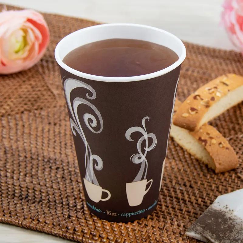 Solo® ThermoGuard® Hot Cup Insulated 16 OZ Double Wall Poly-Coated Paper Steam 30 Count/Pack 20 Packs/Case