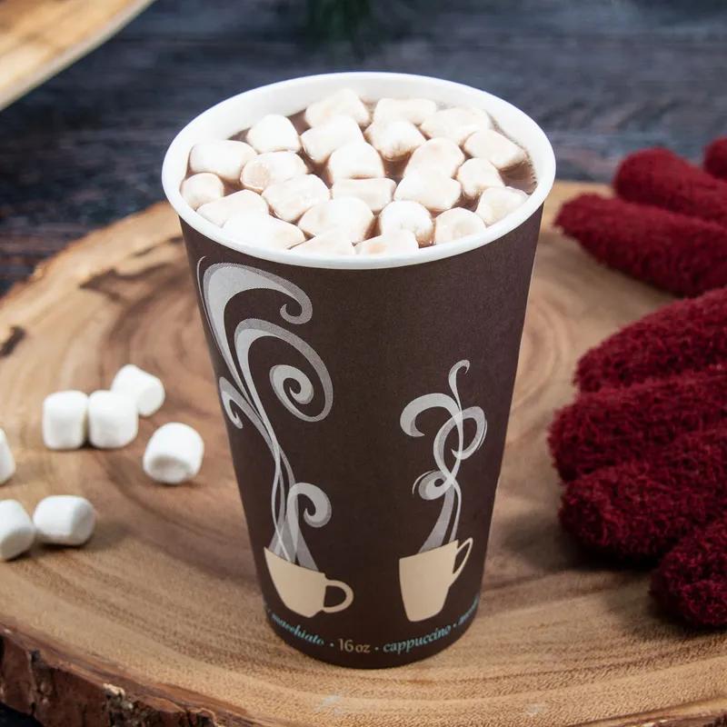 Solo® ThermoGuard® Hot Cup Insulated 16 OZ Double Wall Poly-Coated Paper Steam 30 Count/Pack 20 Packs/Case