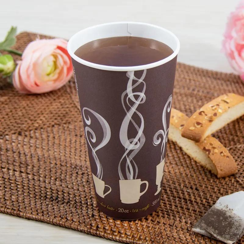 Solo® ThermoGuard® Hot Cup Insulated 20 OZ Double Wall Poly-Coated Paper Steam 30 Count/Pack 20 Packs/Case