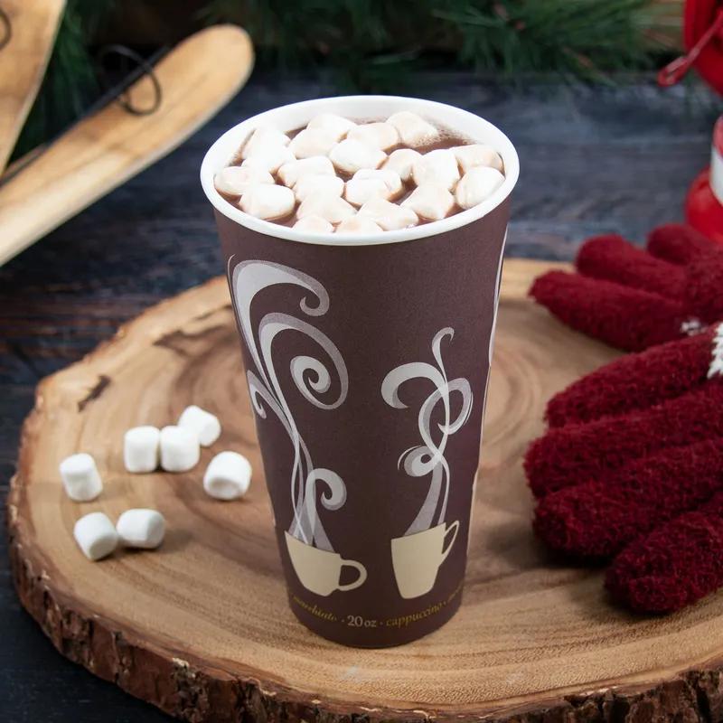 Solo® ThermoGuard® Hot Cup Insulated 20 OZ Double Wall Poly-Coated Paper Steam 30 Count/Pack 20 Packs/Case