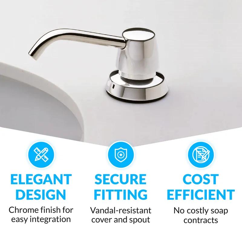 Soap Dispenser Liquid 1000 mL Manual Lavatory Mount Top Fill With 4IN Spout 1/Each