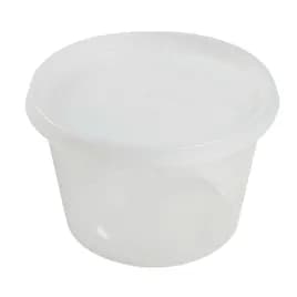 Deli Container Base & Lid Combo With Flat Lid 16 OZ PP Clear Round 240/Case