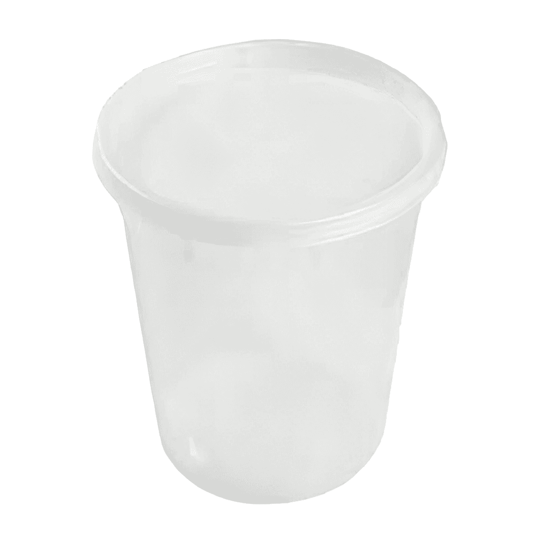 Deli Container Base & Lid Combo With Flat Lid 16 OZ PP Clear Round 240/Case