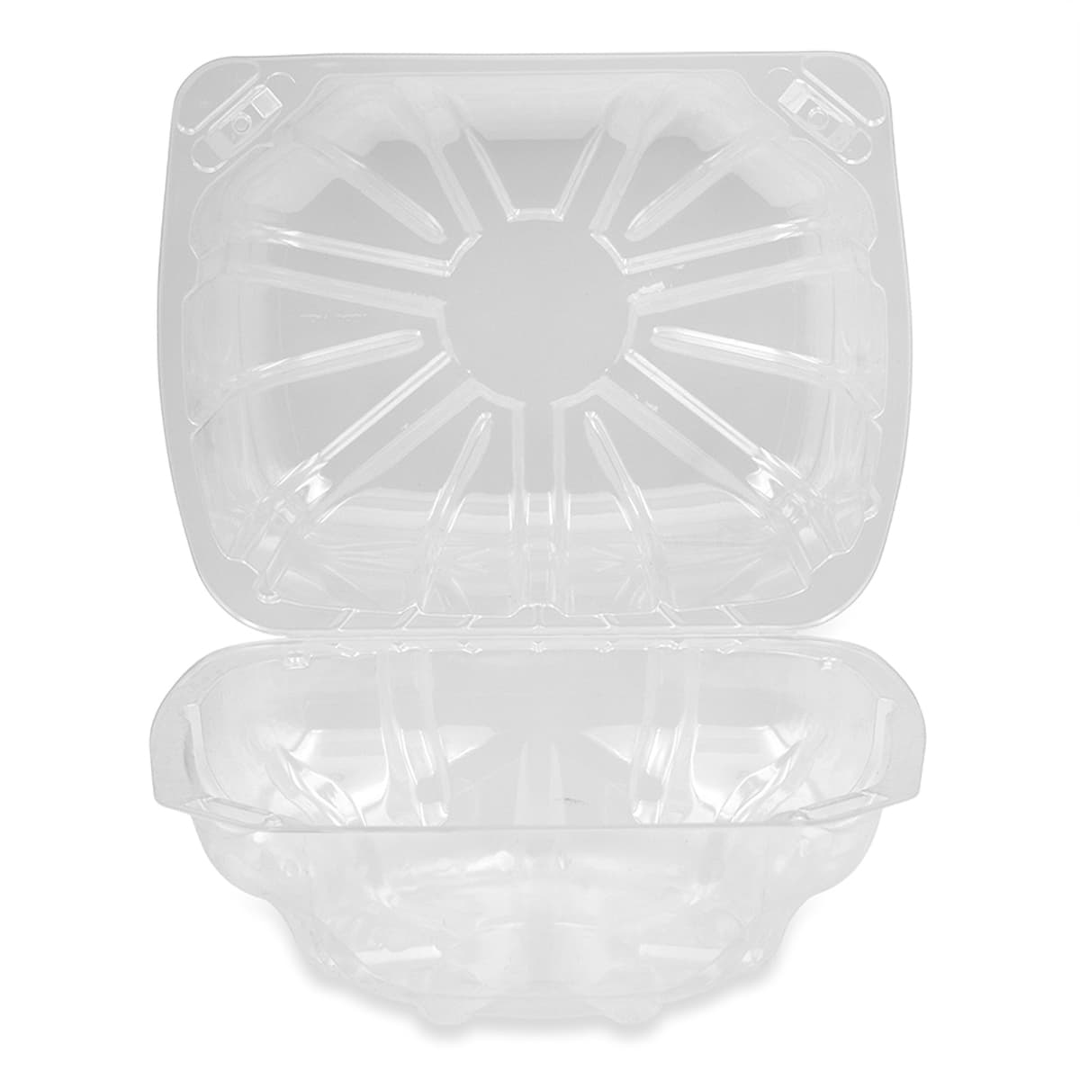 Lettuce Produce Tray Hinged OPS Clear 500/Case