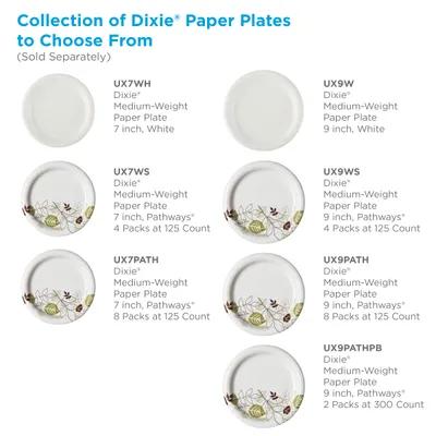 Dixie® Plate 8.5X8 IN Paper Multicolor Pathways Round Medium Weight 1000/Case