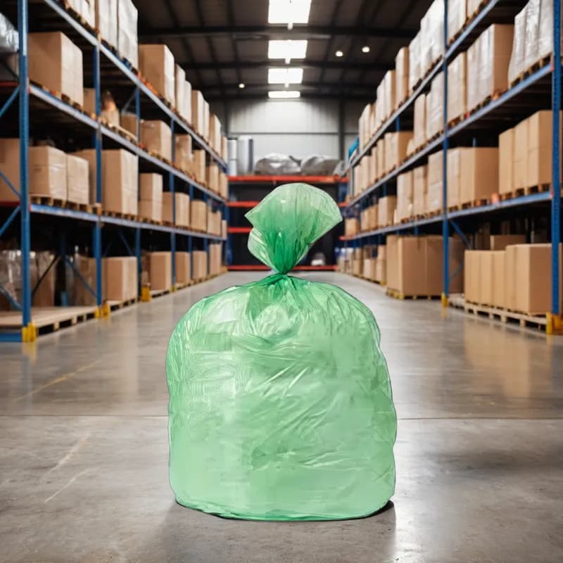 Can Liner 28X45 IN Green Plastic 0.7MIL 250/Case