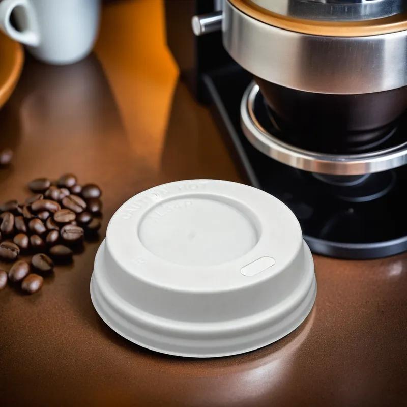 Lid Dome Plastic White For 4 OZ Cup 1000/Case