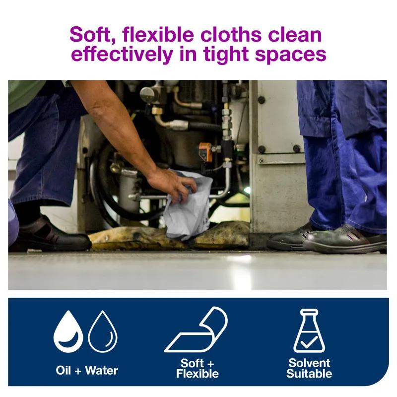 Tork W2 Cleaning Cloth 10X4.961 IN 416.667 FT Paper Gray Embossed Refill Industrial Centerfeed 500 Sheets/Roll