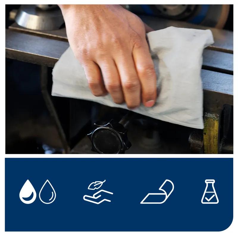 Tork W2 Cleaning Cloth 10X4.961 IN 416.667 FT Paper Gray Embossed Refill Industrial Centerfeed 500 Sheets/Roll