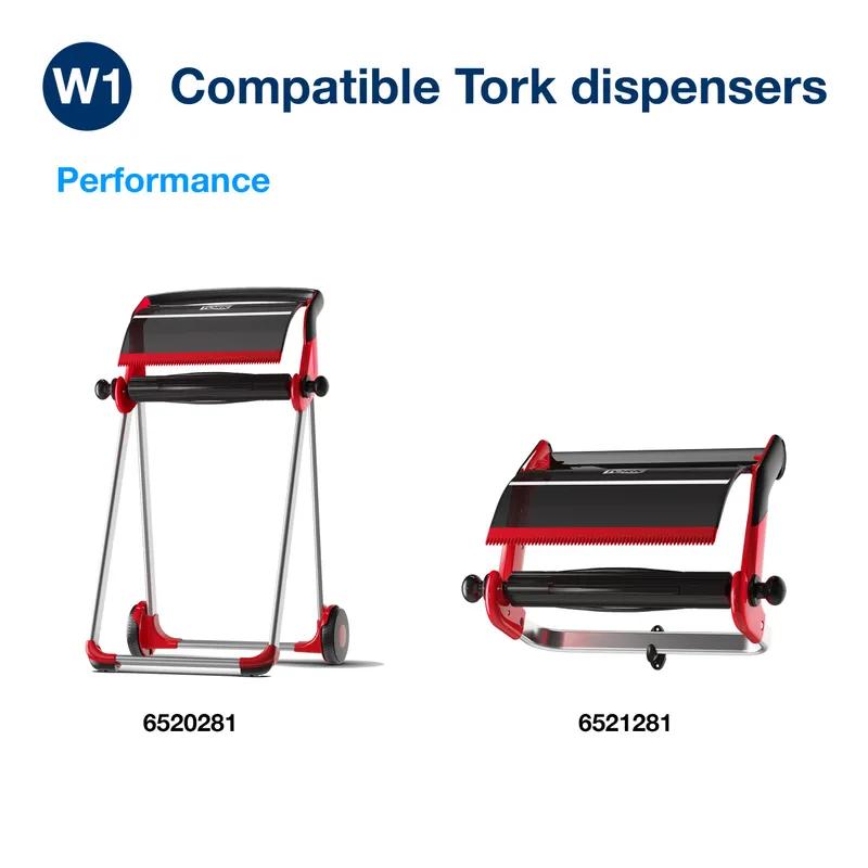 Tork W2 Cleaning Cloth 10X4.961 IN 416.667 FT Paper Gray Embossed Refill Industrial Centerfeed 500 Sheets/Roll