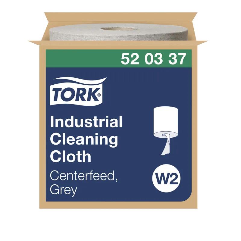 Tork W2 Cleaning Cloth 10X4.961 IN 416.667 FT Paper Gray Embossed Refill Industrial Centerfeed 500 Sheets/Roll