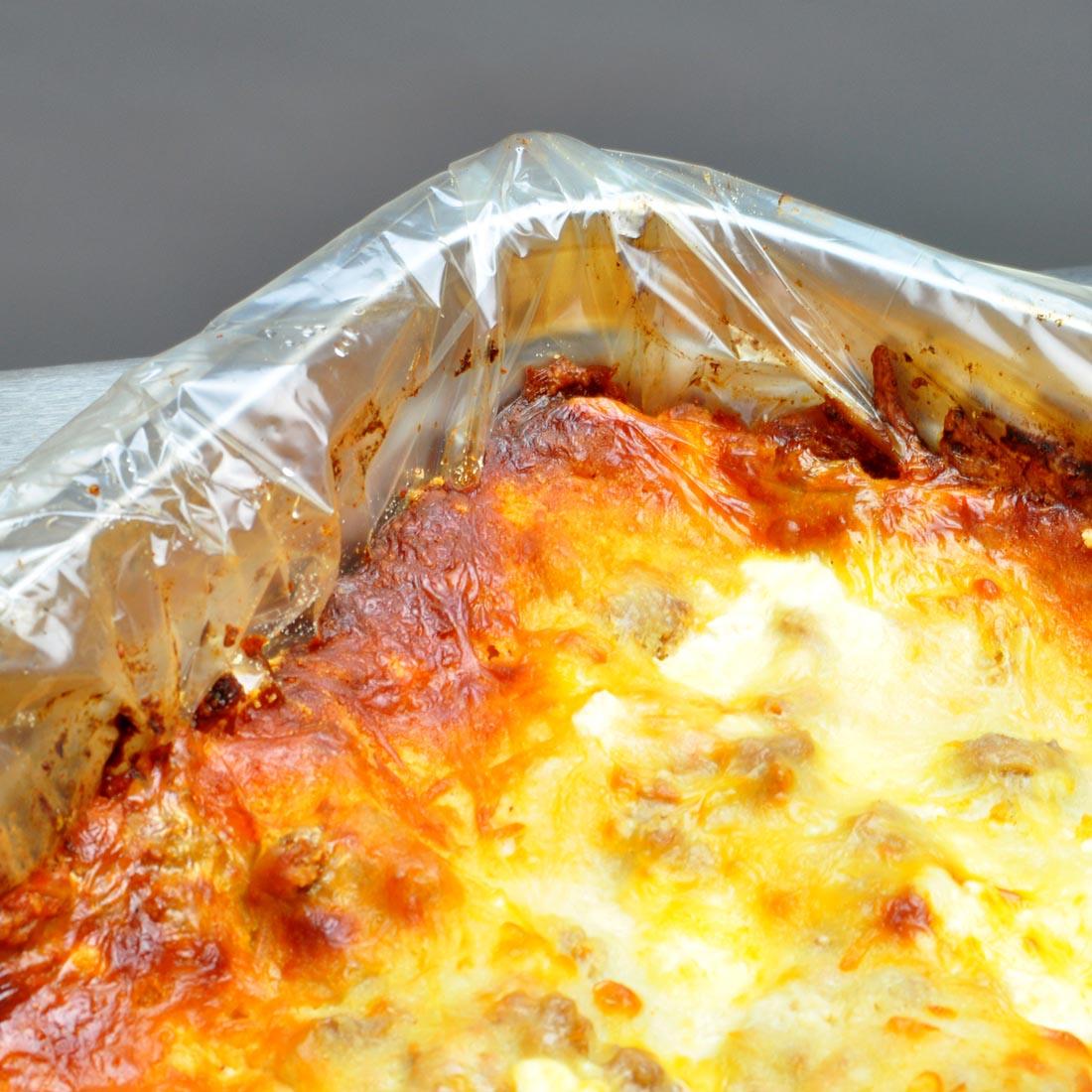 Pan Liner 1/2 Size 23X11 IN Poly Nylon Clear Shallow 1MIL Flat 100/Case