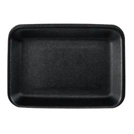 2DN Meat Tray 5.75X8.5X1.3 IN Polystyrene Foam Deep Black Rectangle 500/Bundle