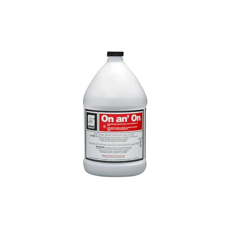 On an' On® Floor Finish 1 GAL Alkaline RTU 25% Solids Metal Interlock 4/Case