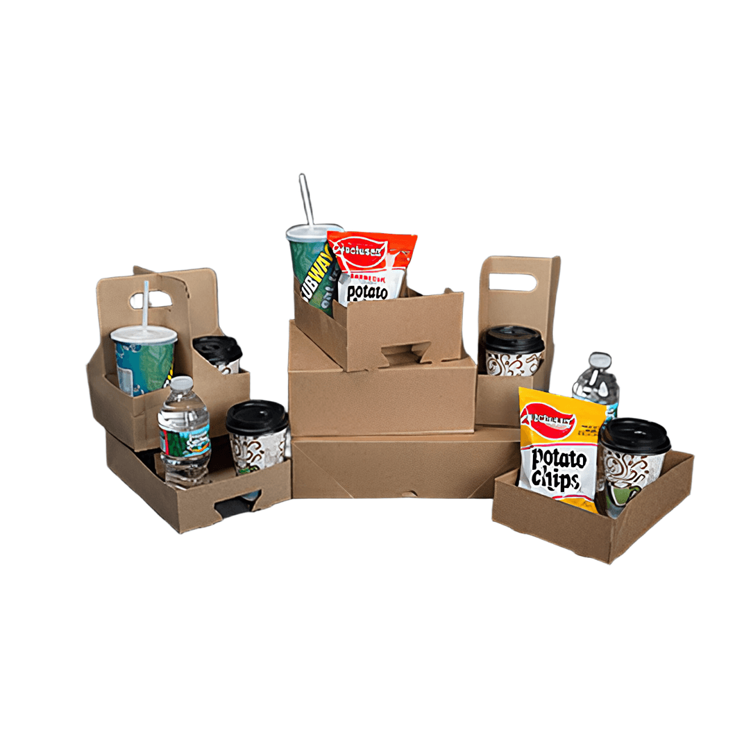 Take-Out Box 10X6.75X2.5 IN CRB Kraft Rectangle 1-Piece 250/Case