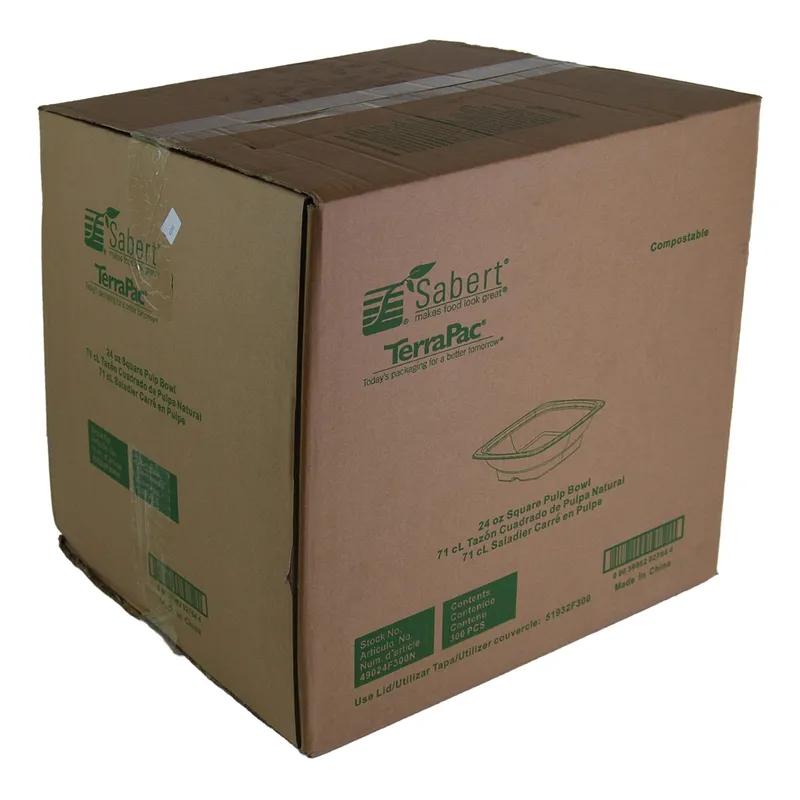 Bowl 24 OZ Pulp Fiber Natural Square 300/Case