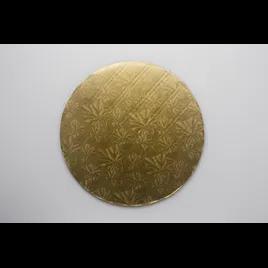 Cake Board 12X0.5 IN Paperboard Gold Round Embossed 12/Case