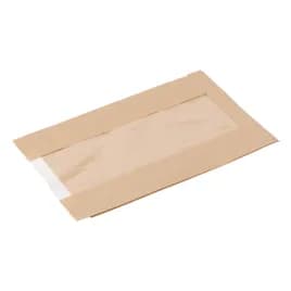 Sandwich Bag 6X2X9 IN Paper Kraft Grease Resistant Window Gusset 1000/Case