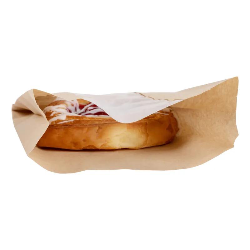 Sandwich Bag 6X2X9 IN Paper Kraft Grease Resistant Window Gusset 1000/Case